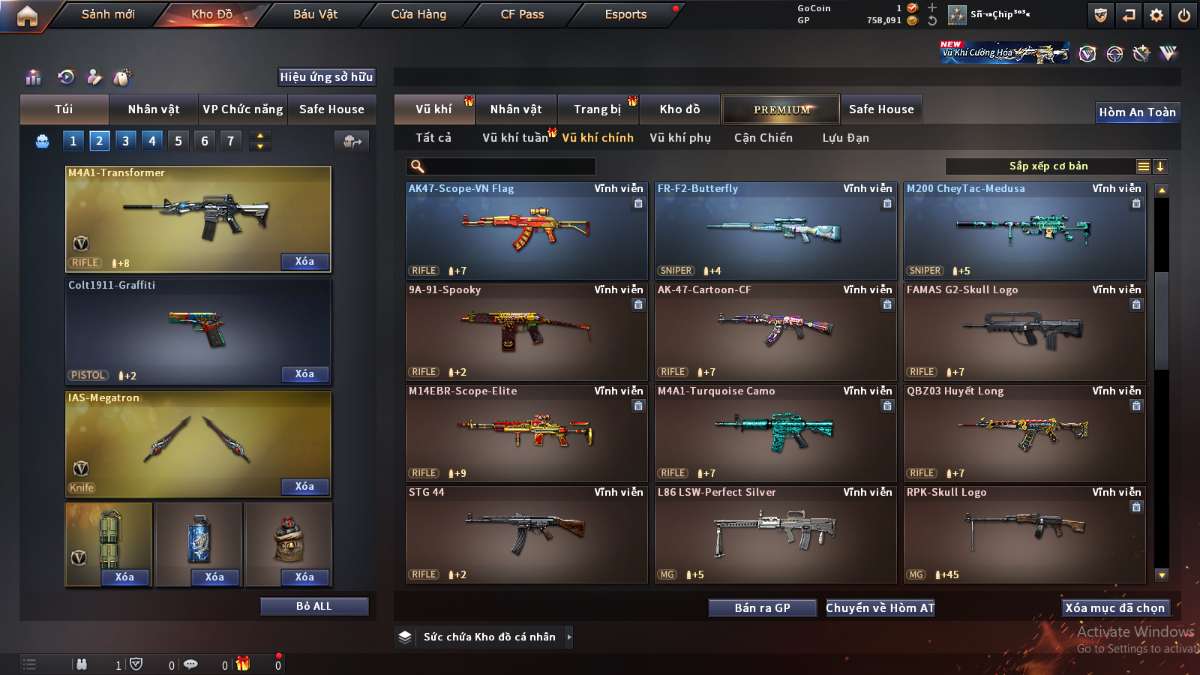 shop acc cf uy tin gia re